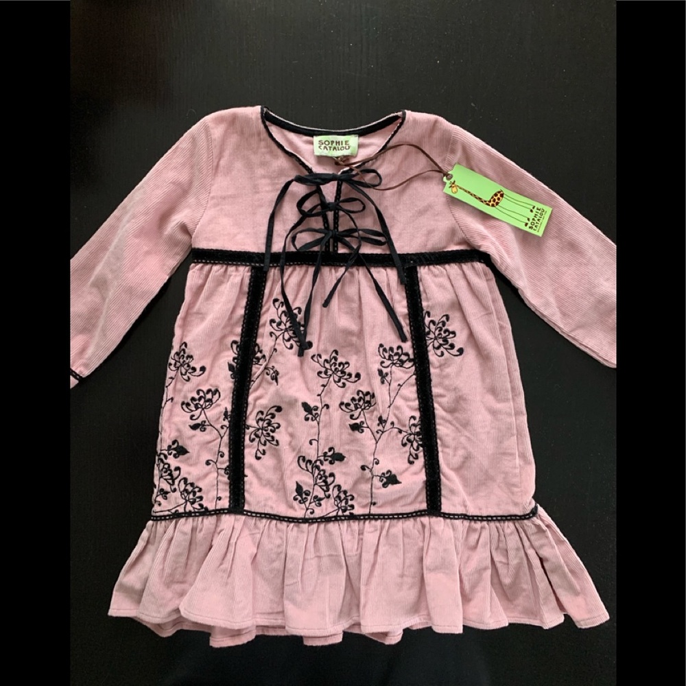 Sophie Catalou Pink Embroidered Dress